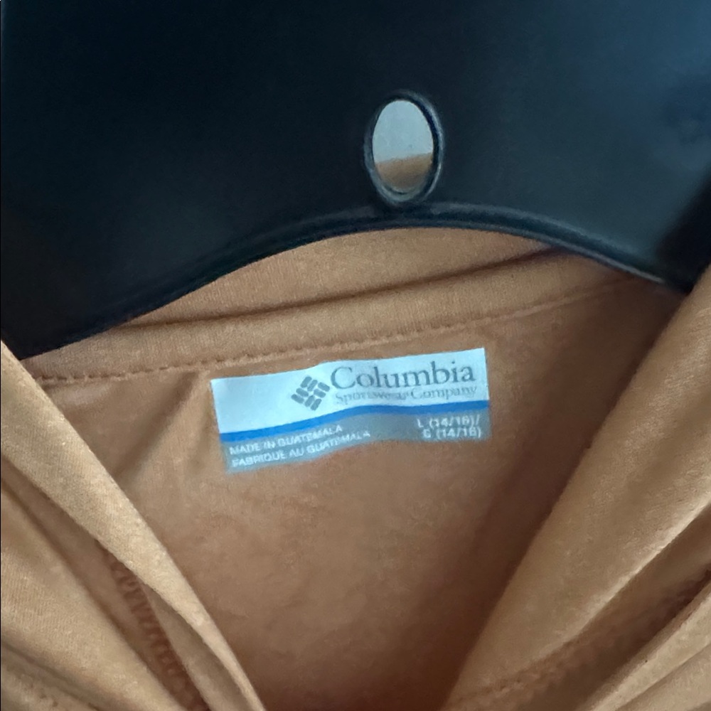 Columbia Burnt Orange Hooded Shirt - Picture 2 of 3